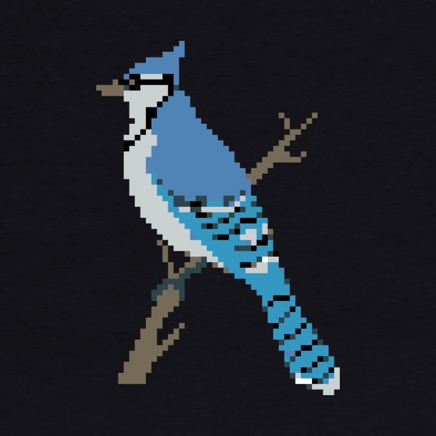 Pixel Blue Jay by saradaboru